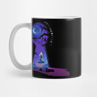 alice entring to wonderland Mug